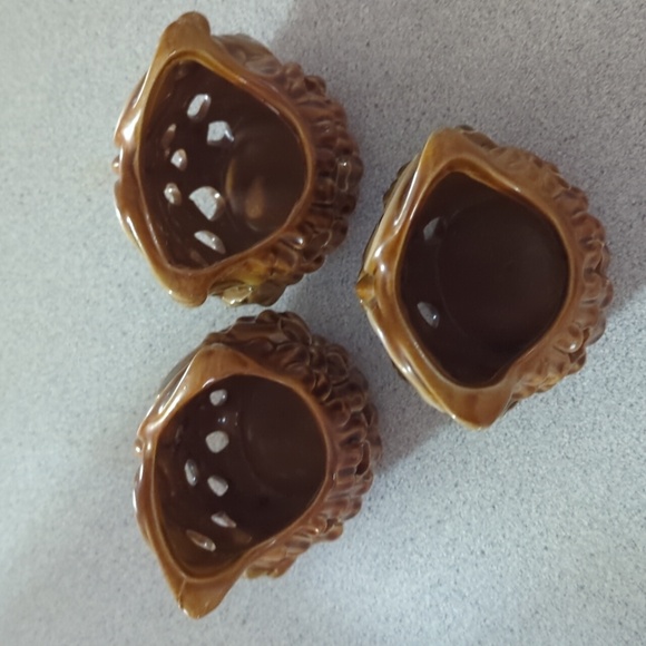 Ceramic Wise Owl Tealight Set of 3 - See, Hear & Speak No Evil - Picture 7 of 7